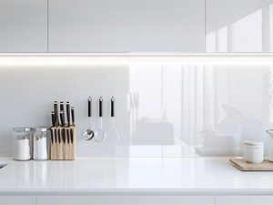 Dele brillo a su cocina con una encimera de color claro